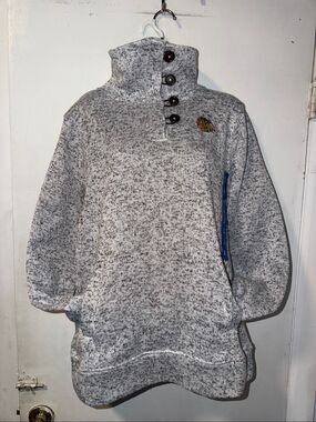 OLP NHL Chicago Blackhawks Marled Gray Funnel Neck Pullover Sweater-L {NWT}
